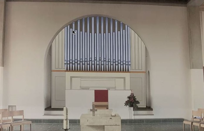 Skizze der neuen Orgel