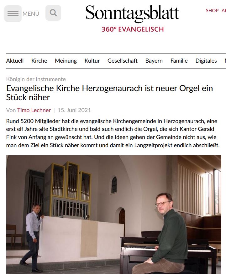 Artikel im Sonntagsblatt 360° evangelisch